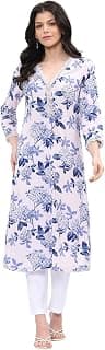 BIBA Women's Rayon Printed Regular Kurta