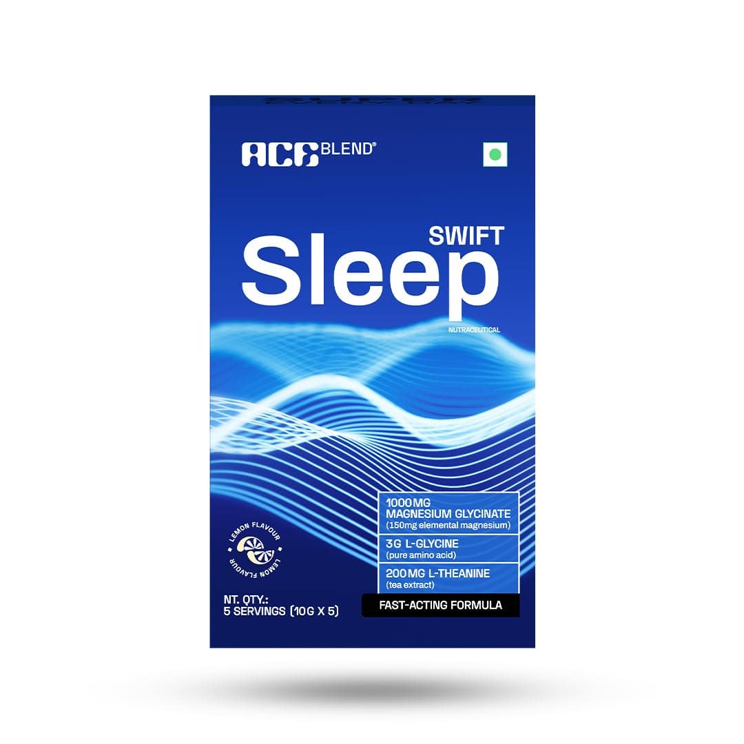 Ace Blend Swift Sleep 15 Servings | Natural Sleep Supplement With Magnesium Glycinate, L-Theanine And Glycine | Deep Sleep Support | Stress Relief | Relaxation | Restful Night Recovery