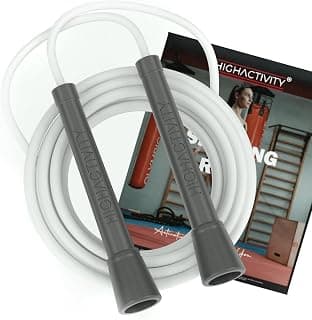 Skipping Rope for Men and Women Jumping Rope with Adjustable Height Speed Skipping Rope for Exercise, Gym, Sports Fitness Adjustable Jump Rope (Black & White)