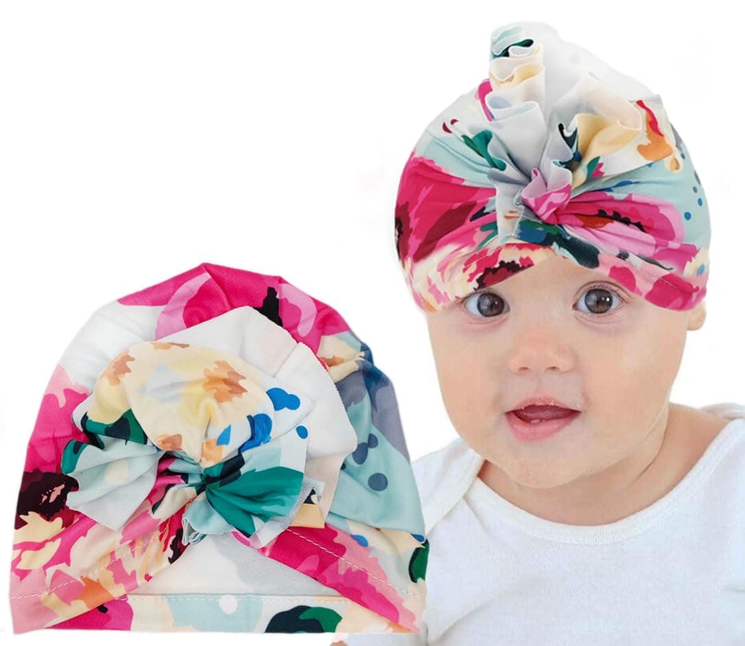ANNACREATIONS Premium Soft Flower Head Wrap Super Stretchable Headband Hair Accessories For Baby Girls