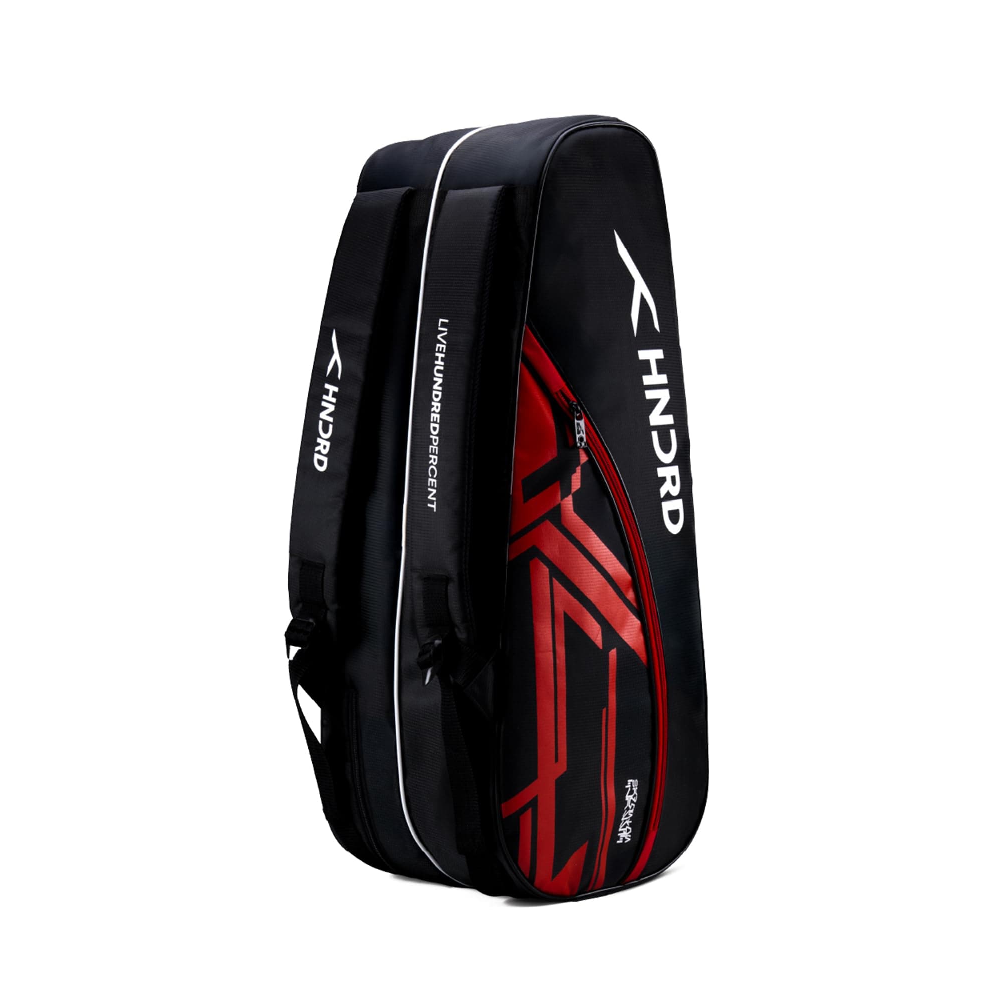 Hundred CosmoGear Max Kit Bag with Dual Climate-Control Compartments | Dedicated Shoe Pocket | Ergonomic Back Straps|for Professional Play |Ideal for Men & Women (Black/Red)
