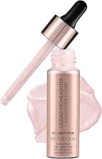 Swiss Beauty Drop & Glow Liquid Highlighter | Face Makeup | Illuminating Liquid Highlighter With Dewy Finish | Shade -Light Pink, 18ml