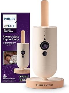 AVENT Philips Baby Monitoring Camera SCD641/00 | Live Two-Way Talk | Pre-Record Lullabies | Motion & Sound Detection | in-Built Room Thermometer | Night Light | Secure Encryption | Android+iOS