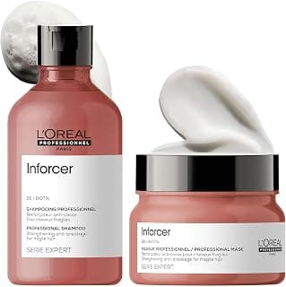 L'Oréal Professionnel Infocer Shampoo 300Ml & Hair Mask 250Gm Combo With B6 and Biotin For Breakage prone hair, Serie Expert (Pack Of 2)