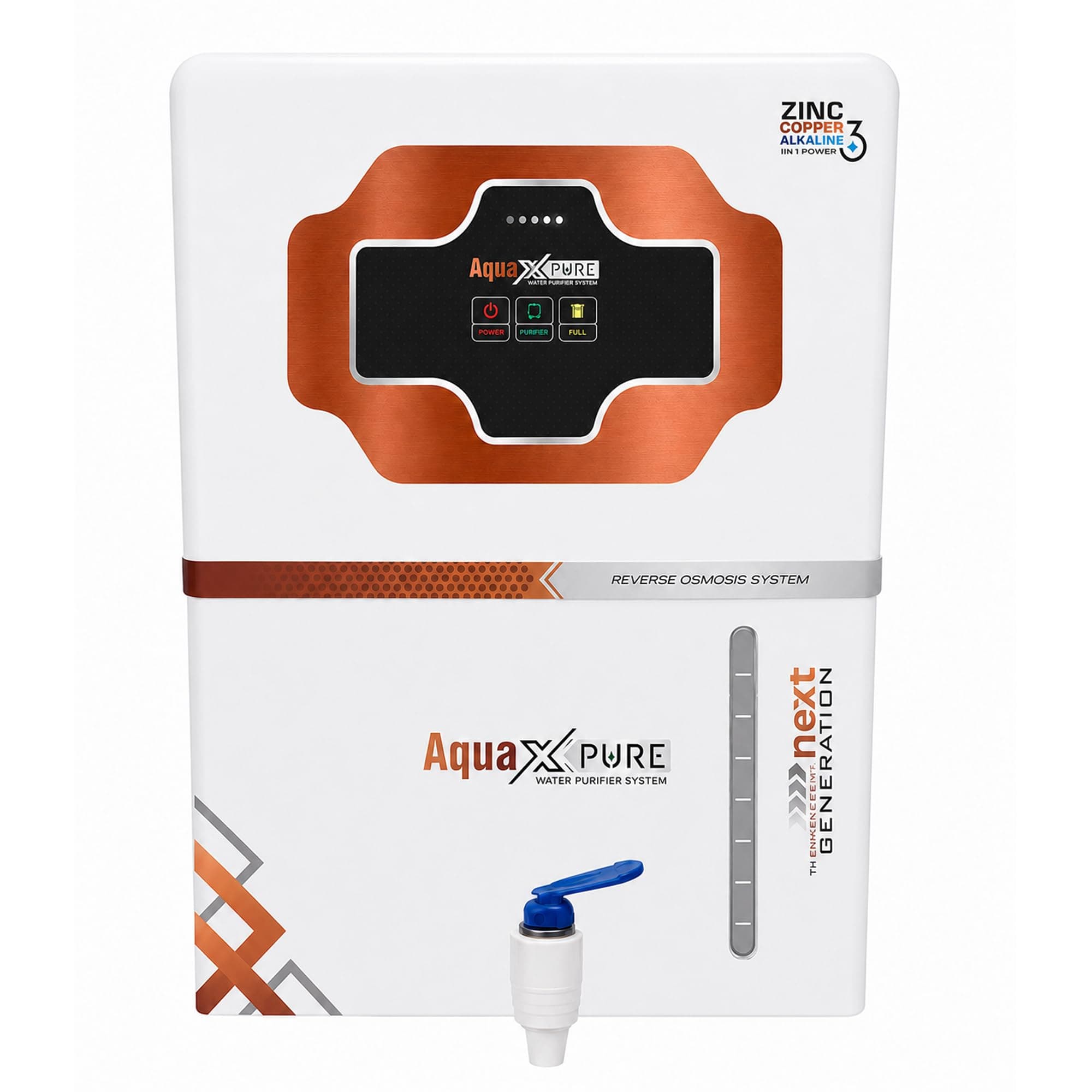 AQUA X PURE 4 in 1 Advanced Water Purifier with RO+UV+UF+TDS | 12L Storage with High Mineral Technology+Smart LED Indicator | 100% Safe Drinking Water | | (AQUA X WHITE)