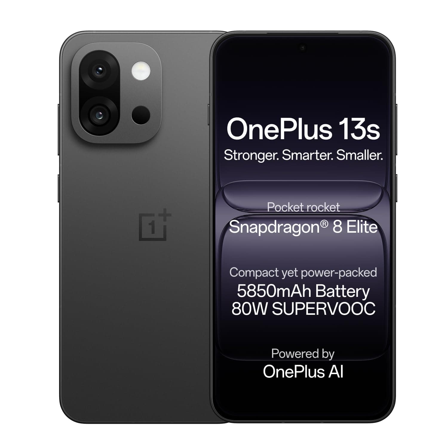 OnePlus 13s | Snapdragon® 8 Elite | Smarter with OnePlus AI | Lifetime Display Warranty | 12GB+512GB | Black Velvet