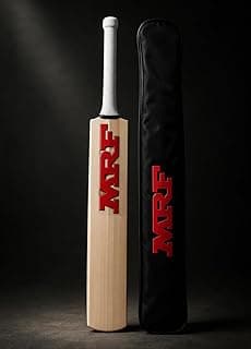Premium Kashmiri Poplur Willow Cricket Bat with Full Cover & Free Tennis Ball | Hard & Soft Tennis Ball Bat | Lightweight Power Hitter Bat(Sticker Colour May Vary)