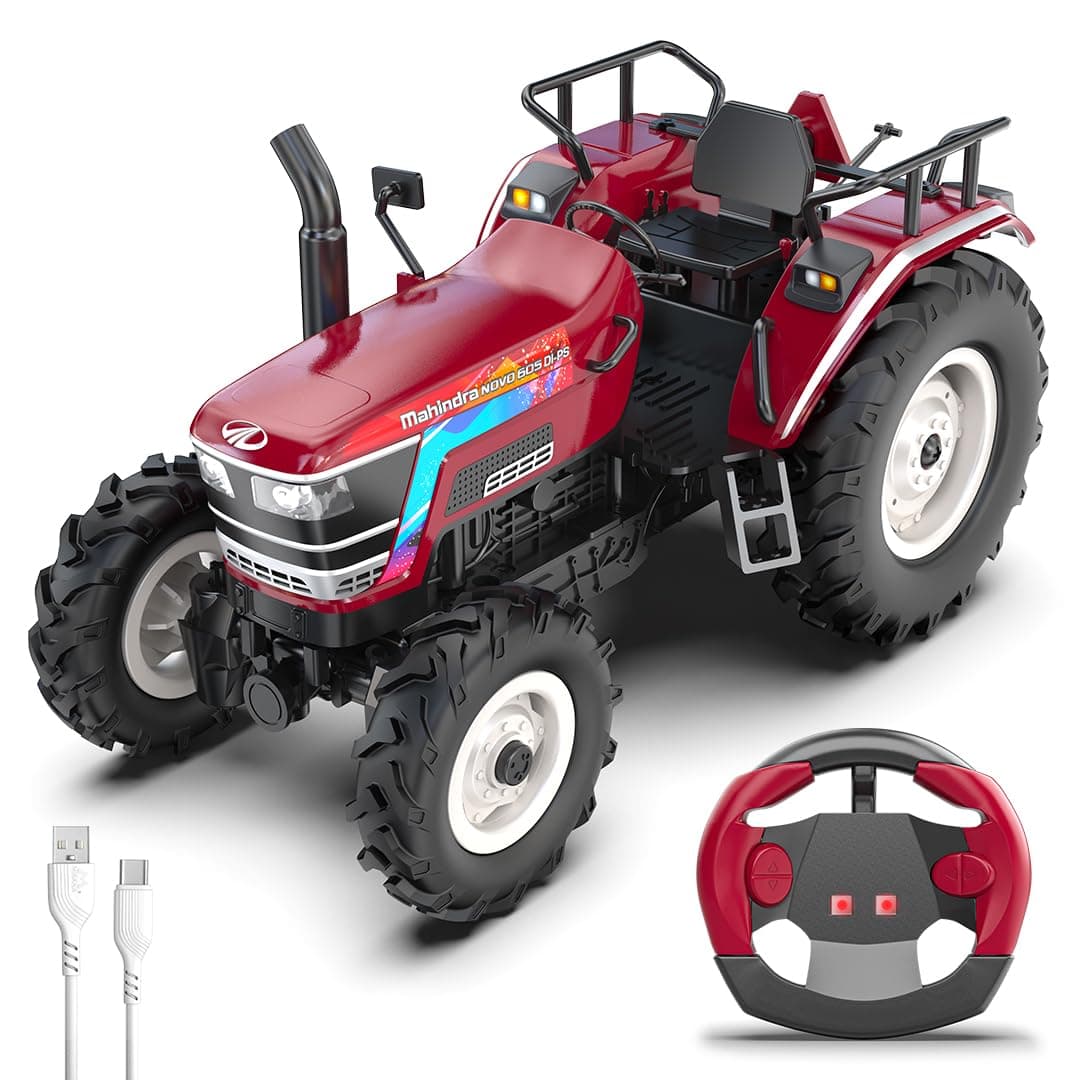 Mahindra NOVO RC Tractor Toy for Kids | Remote Controlled Truck | Type-C USB Rechargeable | Original Licensed Model Vehicle | Gift for Boys & Girls 3+ Years