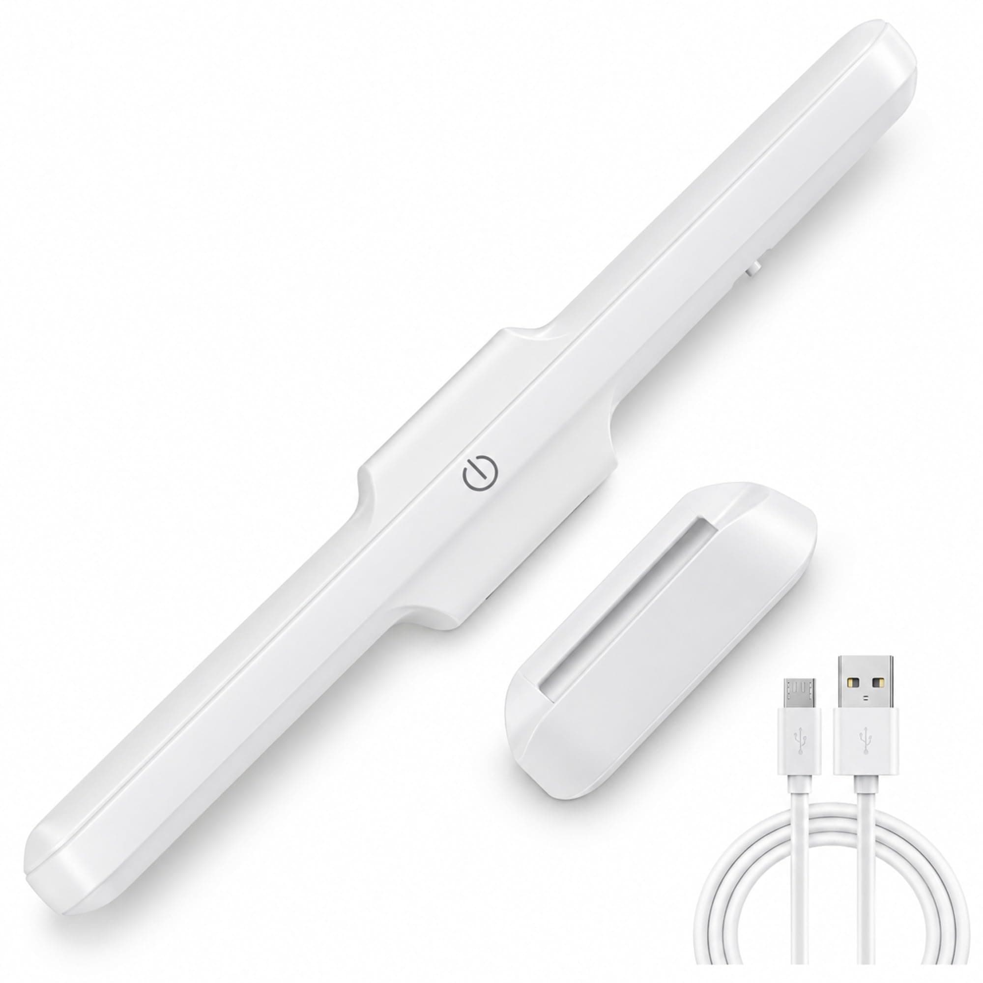30cm Magnetic Rechargeable LED Light, Touch-Control Dimmable Under Cabinet Lamp with Multiple Light Modes for Wardrobe, Kitchen, Makeup Mirror and Car Interior