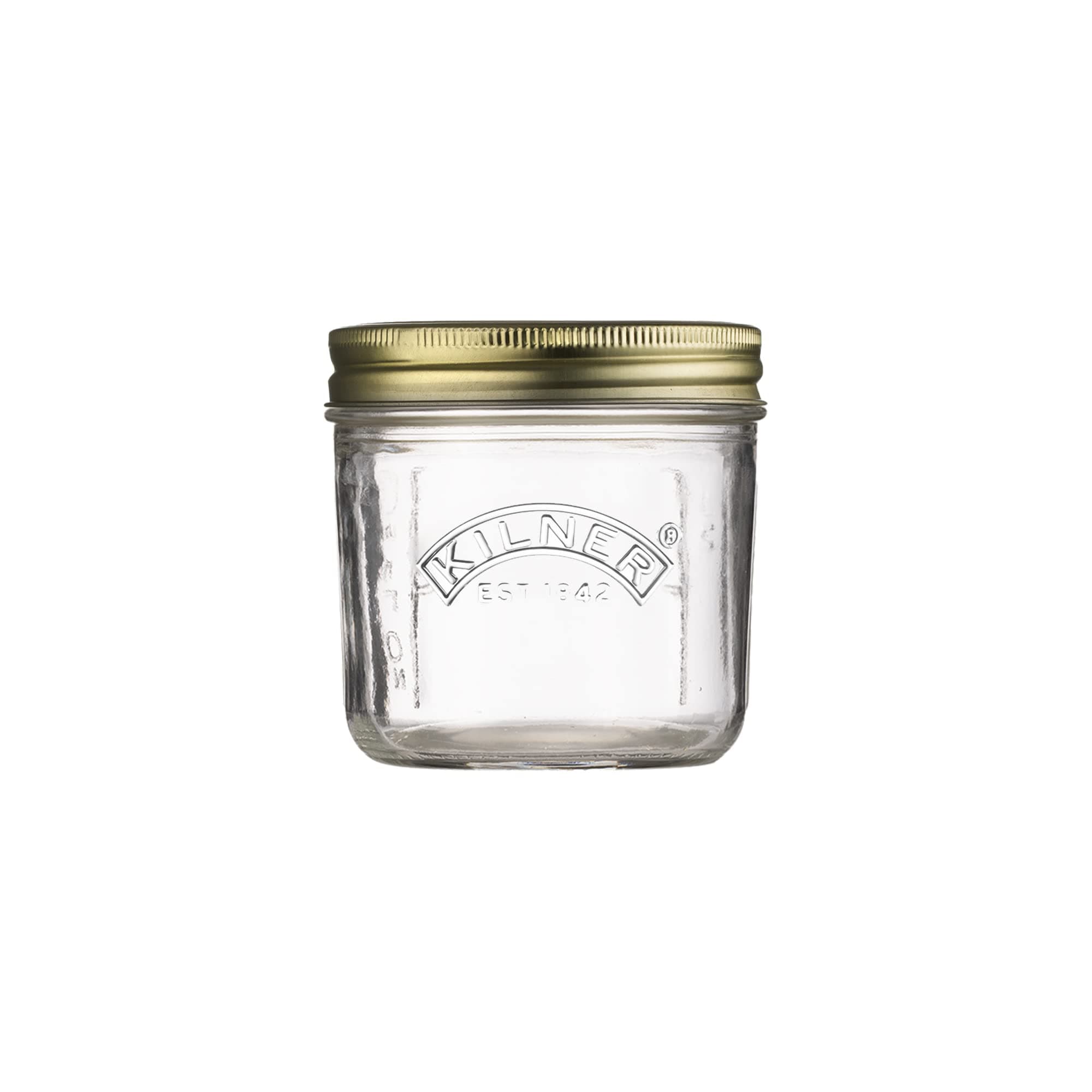 Kilner Premium 200ml Wide Mouth Airtight Leakproof Preservative Glass Jar with Screw Lids for Storing and Preserving | Dishwasher Safe, Transparent, Reusable, BPA Free