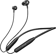 Boat Rockerz 113, 40H Battery, Dual Pair, Fast Charge, ENx Tech, Stream Ad Free Music via App Support, Magnetic Buds, Bluetooth Neckband, Wireless with Mic in Ear Earphones (Active Black)