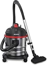 AGARO Ace Wet & Dry Vacuum Cleaner for Home, 1600 Watts, 21.5 kPa Suction Power, 21 litres Tank Capacity, for Home Use, Blower Function, Washable 3L Dust Bag, Stainless Steel Body (Black, Red, Steel)