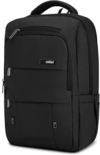 Safari Compact Formal Office Laptop Bag, Luggage Trolley Sleeve, Front Pocket, Backpack for Men and Women, College Bag for Boys and Girls