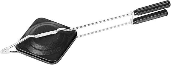 Tosaa T2STSR Sandwich Gas Non-Stick Aluminium | Compatibility with Gas Stoves | Flame-Proof Design | Heat-Resistant Handle | Sandwich Maker | Black
