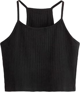 Aahwan Women's & Girl's 100% Cotton Black Solid Basic Slim Fit Cropped Top