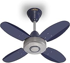 ACTIVA ORNET 600mm Ceiling Fan, 850 RPM High Speed Air Delivery with 4 Blades, Anti-Dust Coating, 2 Years Warranty - Silver Blue