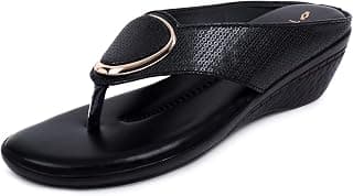 TRASE Women's Fashion Sandal | Faux Leather, Comfortable & Stylish Wedges | Ideal for Casual & Formal Occasions 2 inches heel