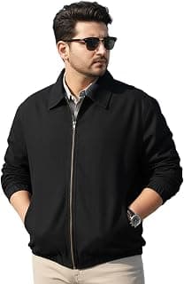 Urbano Plus Men's Relaxed Fit Full Sleeve Harrington Denim Jacket