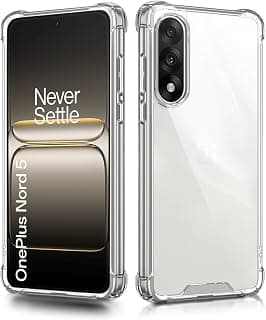 WOW IMAGINE Clear Back Cover Case for 1+ OnePlus Nord 5 | Shockproof Soft TPU Case | Cushioned Edges for Ultimate Protection Back Cover Case - Transparent