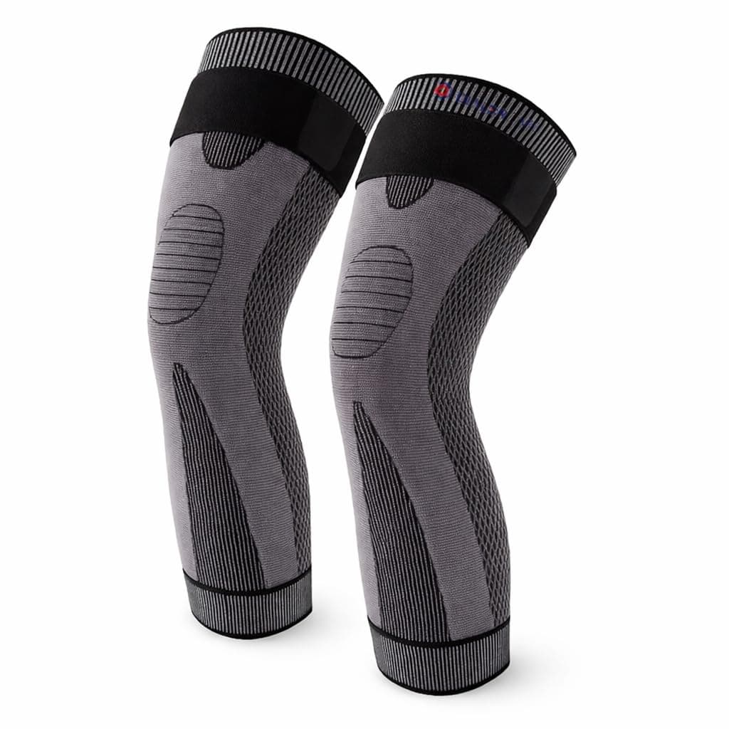 DIALDRCARE Knee Support Brace with Side Stabilizers Improved Blood Circulation and Joint Pain Relief for Men and Women (Gray)