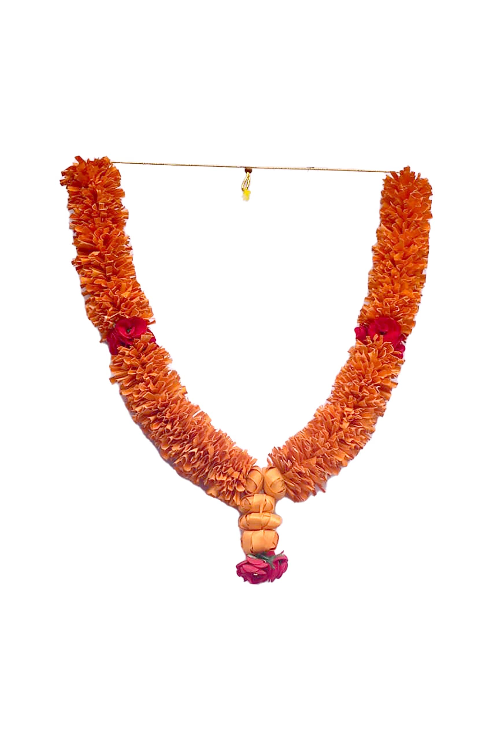 Rastra Mangal Store Chandan Haar Mala Garland for God and Pitra/Ancestors/Loved Ones Photo Frame & Idols TY12-4 (Step 4_Yellow)
