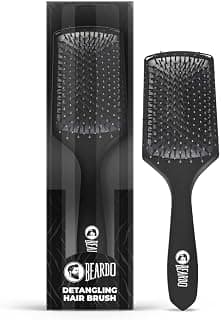 Beardo Detangling Hair Brush | Detangling curls, smoothening, frizz control, shine, paddle hair brush for men | Men Accessories | Hair comb for men | Lightweight - For All Hair Types