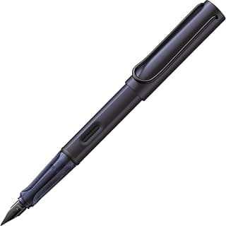 Lamy AL-star dark dusk - Fountain Pen with ergonomic grip & polished steel nib in size M - lightweight aluminum body - including LAMY T 10 blue cartridge - Right-Handed