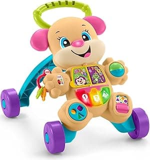 Fisher-Price Laugh and Learn Smart Stages Learn with Sis Walker, Colourful Musical Walker for sit and Play and Stand and Walk as Baby Grows Multicolor