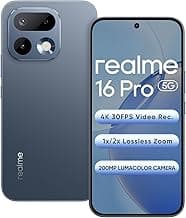 realme 16 Pro 5G Smartphone 12+256GB Grey, 6.78-Inch Screen, 144Hz AMOLED Display,7000mAh Battery,80W SuperVOOC, Rear 200MP+Front 50MP Camera, MediaTek 7300-Max Processor,IP69