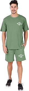 London Hills Cotton Blend Casual Round Neck Co-ord Set for Men's Printed Casual Sleepwear & Loungewear Set & Night Suits Set for Men’s