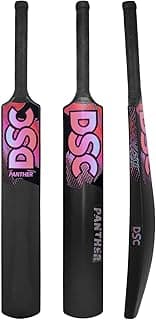 DSC Panther Plastic Cricket Bat - Ideal for Tennis and Gully/Turf Cricket Bat, Color-Black, Size-6 (12-15 Yrs)