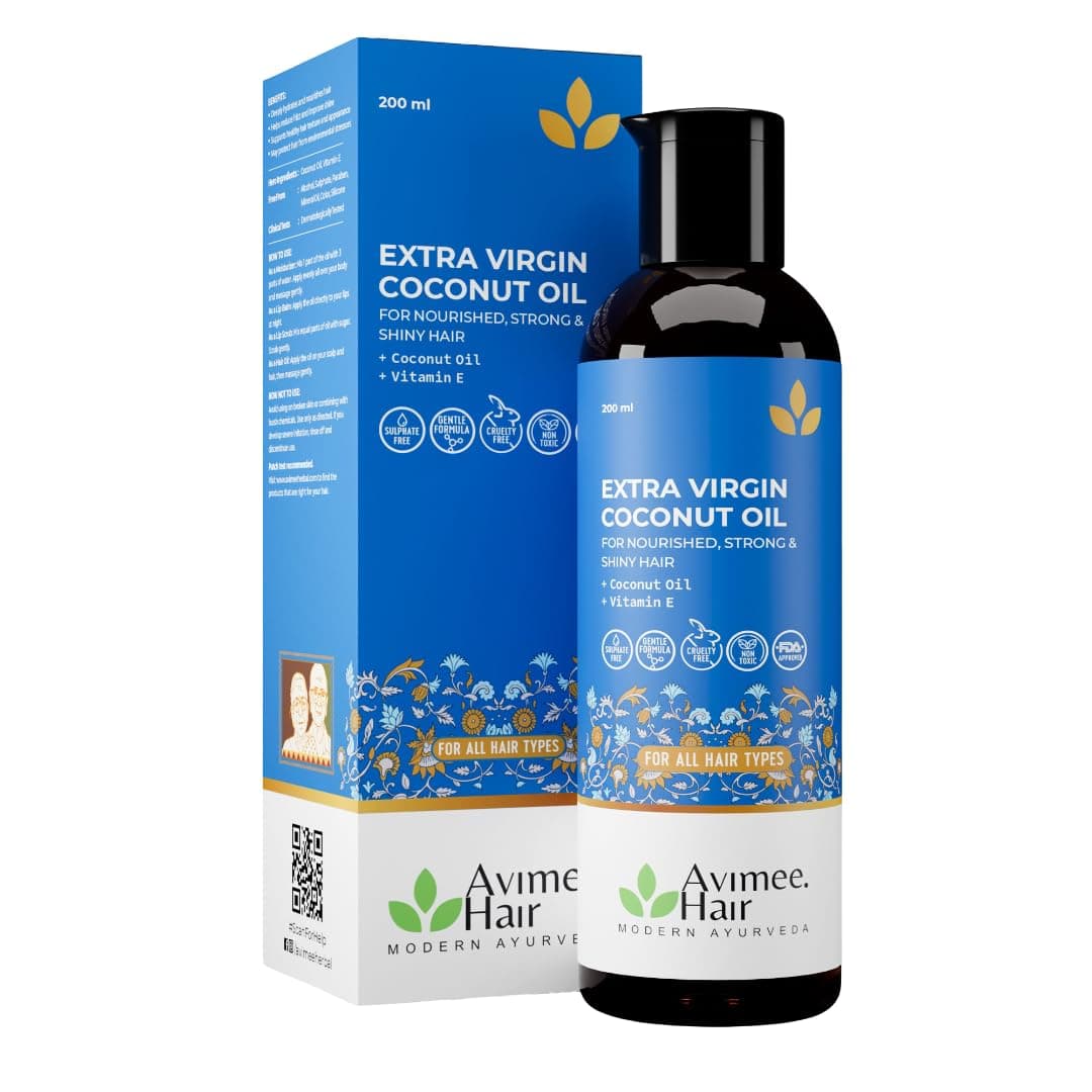 Avimee Herbal Pure Coconut Oil | 100% pure Extra Virgin With Vitamin E | For Hair Growth Hair Oil (200 ml)