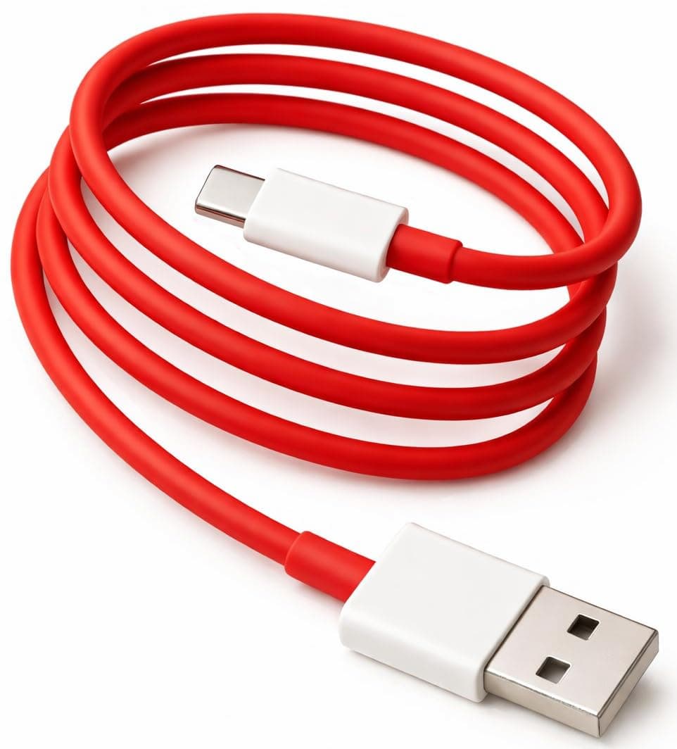 HANYCONY 65/80w USB-C Supervooc Fast Charging Cable for OnePlus 13/13R/12/12R/11/10R /10T/10 Pro/9 Pro/8T/Nord & More | Original High-Speed Charging,1M, Red
