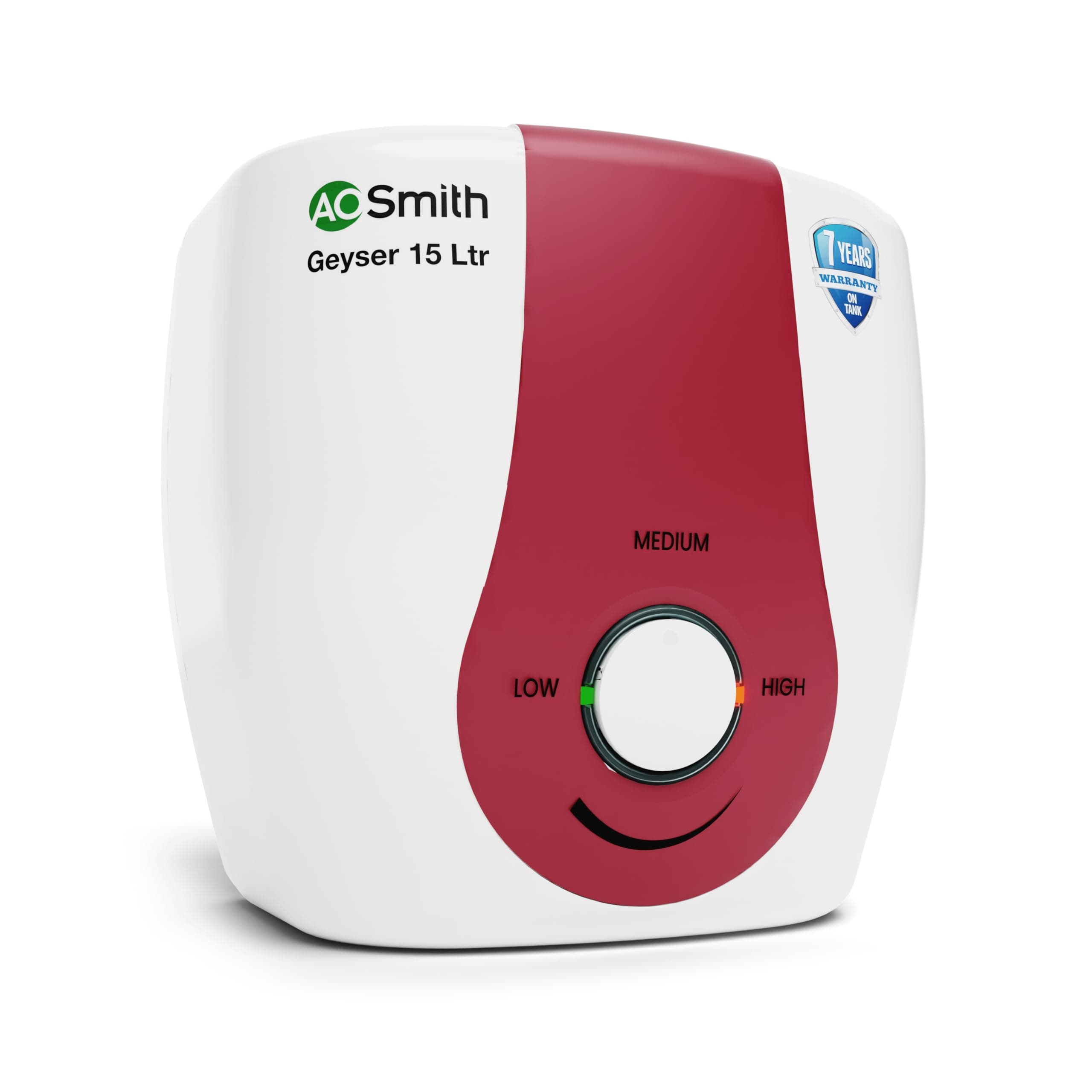AO Smith Geyser 15 Ltr with 3KW Element with 5 Star BEE Rating | 33% Faster Heating | Blue Diamond Glass-Lined Tank for 2X Corrosion Resistance | 7 Yr Tank, 2 Yr Comprehensive Warranty | SGS-GREEN-015