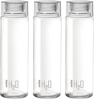 CELLO H2O Premium Edition Water Bottles Set of 3, 1000ml Each | Airtight & Leakproof Lid |BPA-Free, Food Grade Bottle For Kitchen |Reusable Set of Fridge Bottles for Home, Office, Gym, Gifting