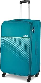 Safari Prisma Neo 67Cm Medium Checkin Trolley Bag Poyester Expandable Soft Luggage, 4 Wheels 360 Degree Wheeling, Travel Bag, Suitcase for Travel, Trolley Bags for Travel Medium Size, Teal