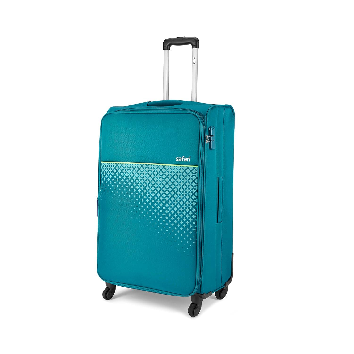 Safari Prisma Neo 67Cm Medium Checkin Trolley Bag Poyester Expandable Soft Luggage, 4 Wheels 360 Degree Wheeling, Travel Bag, Suitcase for Travel, Trolley Bags for Travel Medium Size, Teal