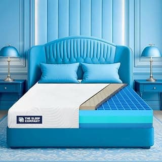 The Sleep Company Luxe Pro Mattress | SmartGRID + Natural Latex | Plush Medium-Soft Feel | Premium Latex for Luxury Sleep | Queen Size Double Bed Mattress 78x60x8