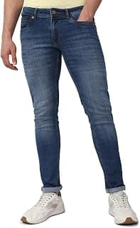Peter England Men's Mid Wash Stretchable Jeans
