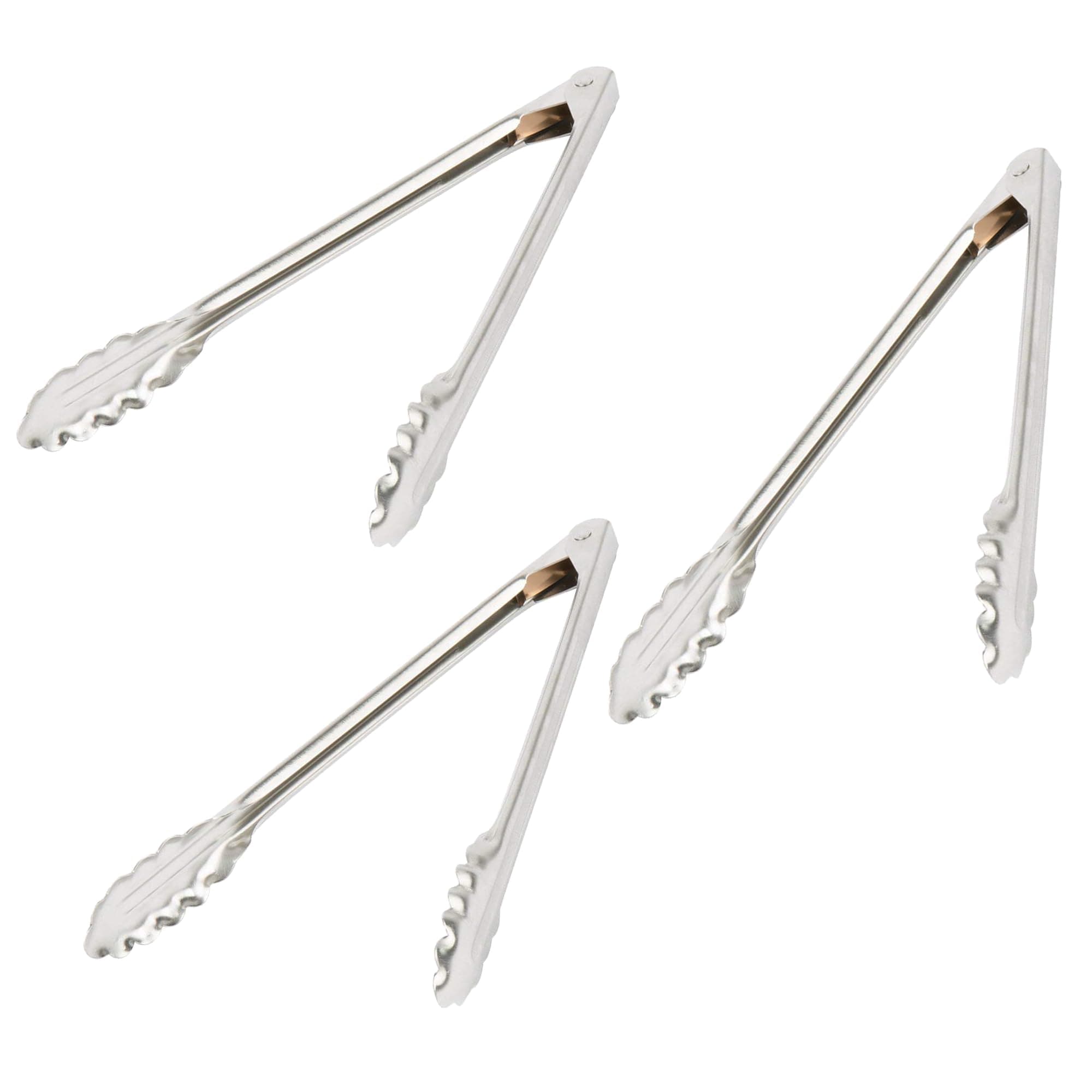KMW Tong Utility 9.1/2"(1.0 Mm) - (3 pcs Set), Silver, Small (UT09H)