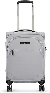 VIP Polyester Molecule Cabin Trolley Bag, 54Cm | Small Soft-Sided Luggage For Travel With Smooth 8-Spinner Wheel & Tsa Lock | 5-Year International Warranty - Grey