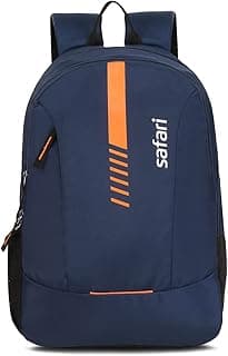 Safari Flash Medium 26L Water Resistant Polyester Casual 4 Compartment Backpack- Blue