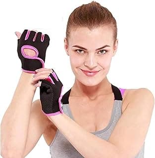 serveuttam Foam Weight Lifting Gloves For Gym Workout,Crossfit,Weightlifting,Fitness&Cross Training-The Best For Men&Women(Pink),Free Size