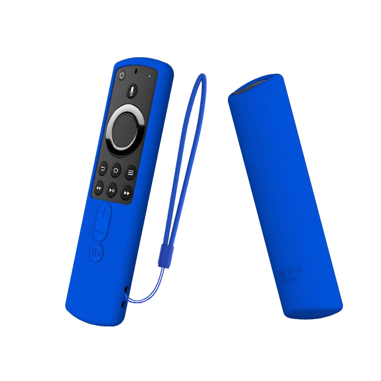 Dealfreez Skin-Friendly Shockproof Silicone Anti-Lost with Loop Remote Cover Compatible for 5.6 inch Fire TV Stick 4K All Alexa Voice Remotes (Blue)