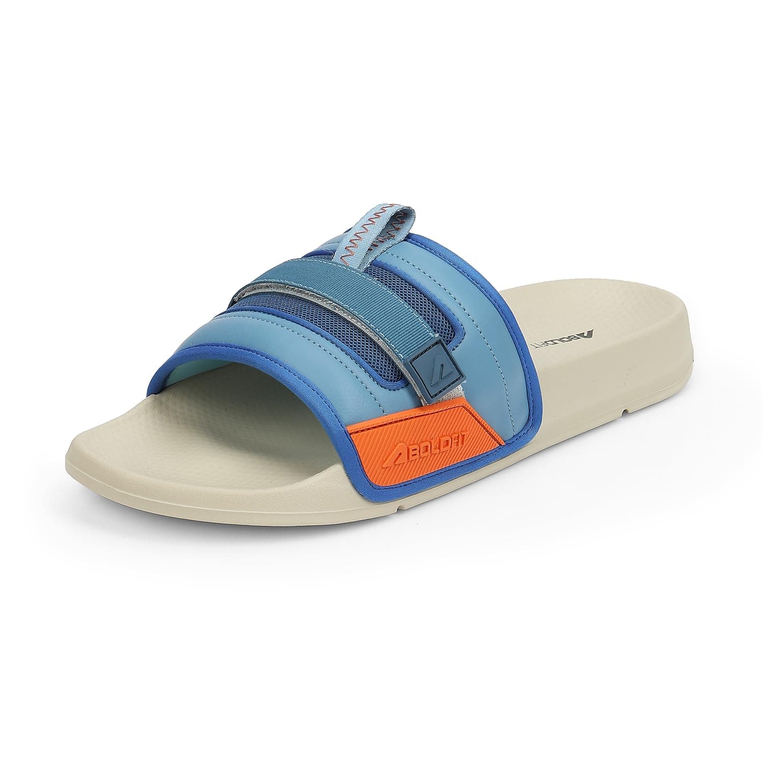 Boldfit Sliders for Man,Breathable Mesh One Piece Build,Easy Clean PU Upper,Ultra-Light EVA Sole Slippers for Man,All Day Cushioned Footbed,Anti-Slip Outsole-Modern Two-Tone Design Everyday Wear