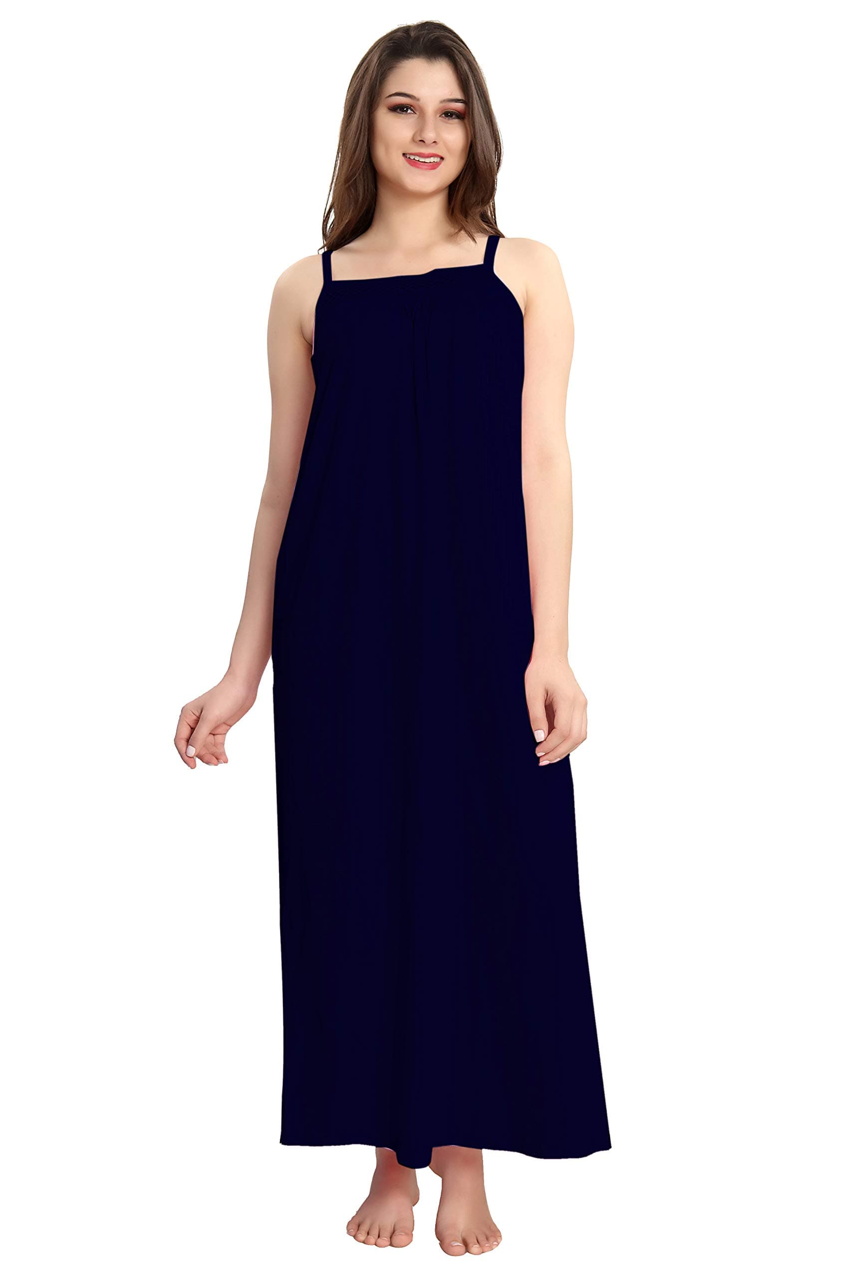 AV2 Women's Cotton Solid Maxi Nighty