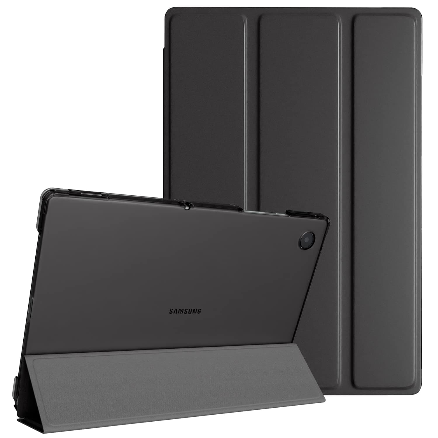 SwooK Case Compatible with Galaxy Tab A8 10.5,Stand Cover with Translucent Frosted PC Back Shell Fit Samsung Galaxy Tab A8 10.5 Inch 2022 SM-X200 X205 X207 (Galaxy Tab A8 10.5 INCH, Black)