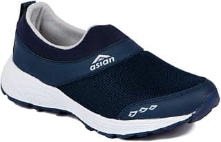 ASIAN Wonderwalk-01 Men's Walking Shoes | Lightweight Slip-On Sneakers with Memory Foam Cushioning & Breathable Mesh Upper | Perfect for Walking, Office Wear, Travel & Daily Comfort