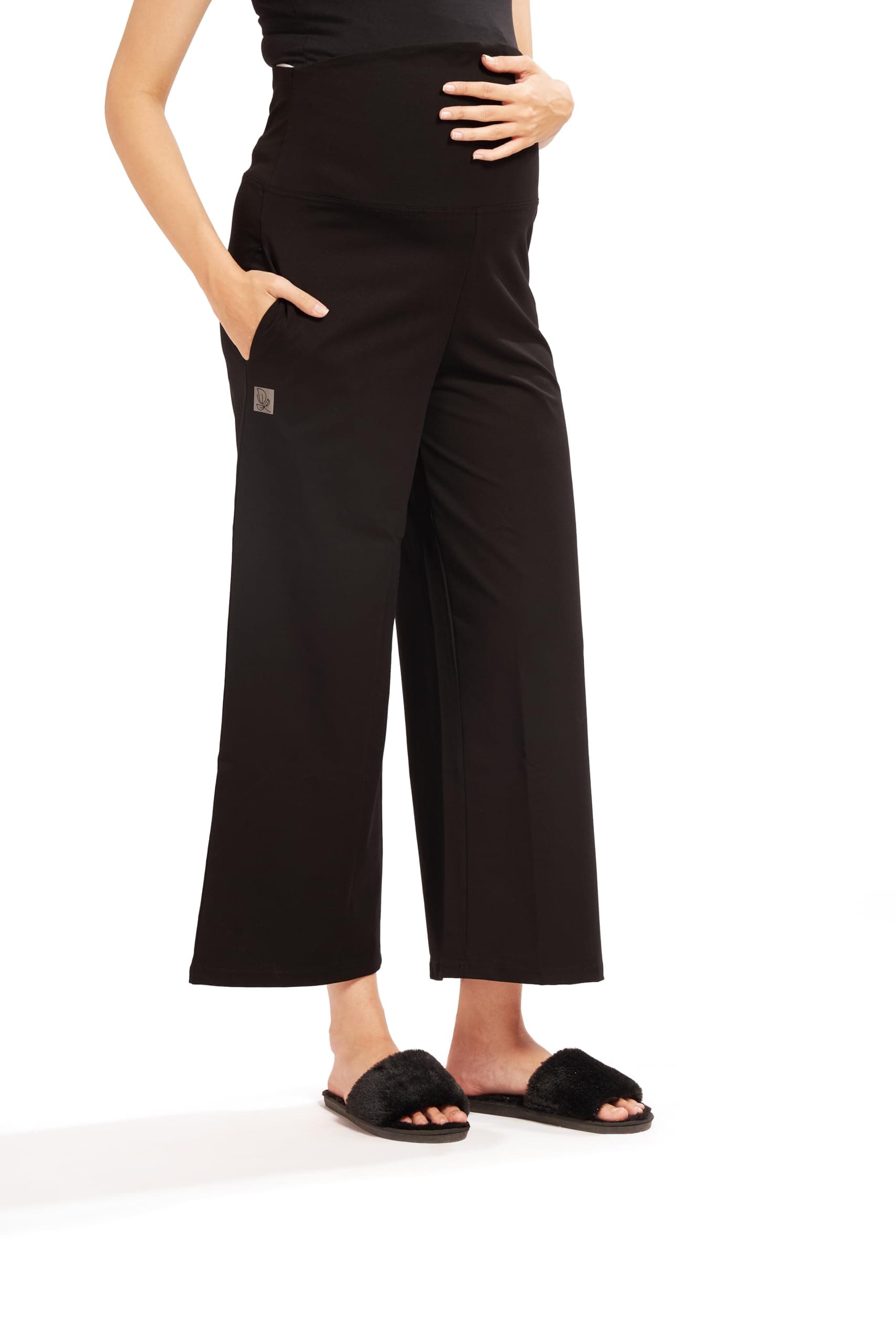 AV2 Women High Rise Cotton Lycra Stretchable Relaxed Fit Maternity Pants | Maternity Yoga Pants | Maternity Trousers -5556