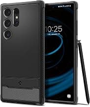 Spigen Rugged Armor | Samsung Galaxy S24 Ultra Case [Flexible] [Air Cushion Protection] Galaxy S24 Ultra Back Cover | TPU - Matte Black | Rugged Armor